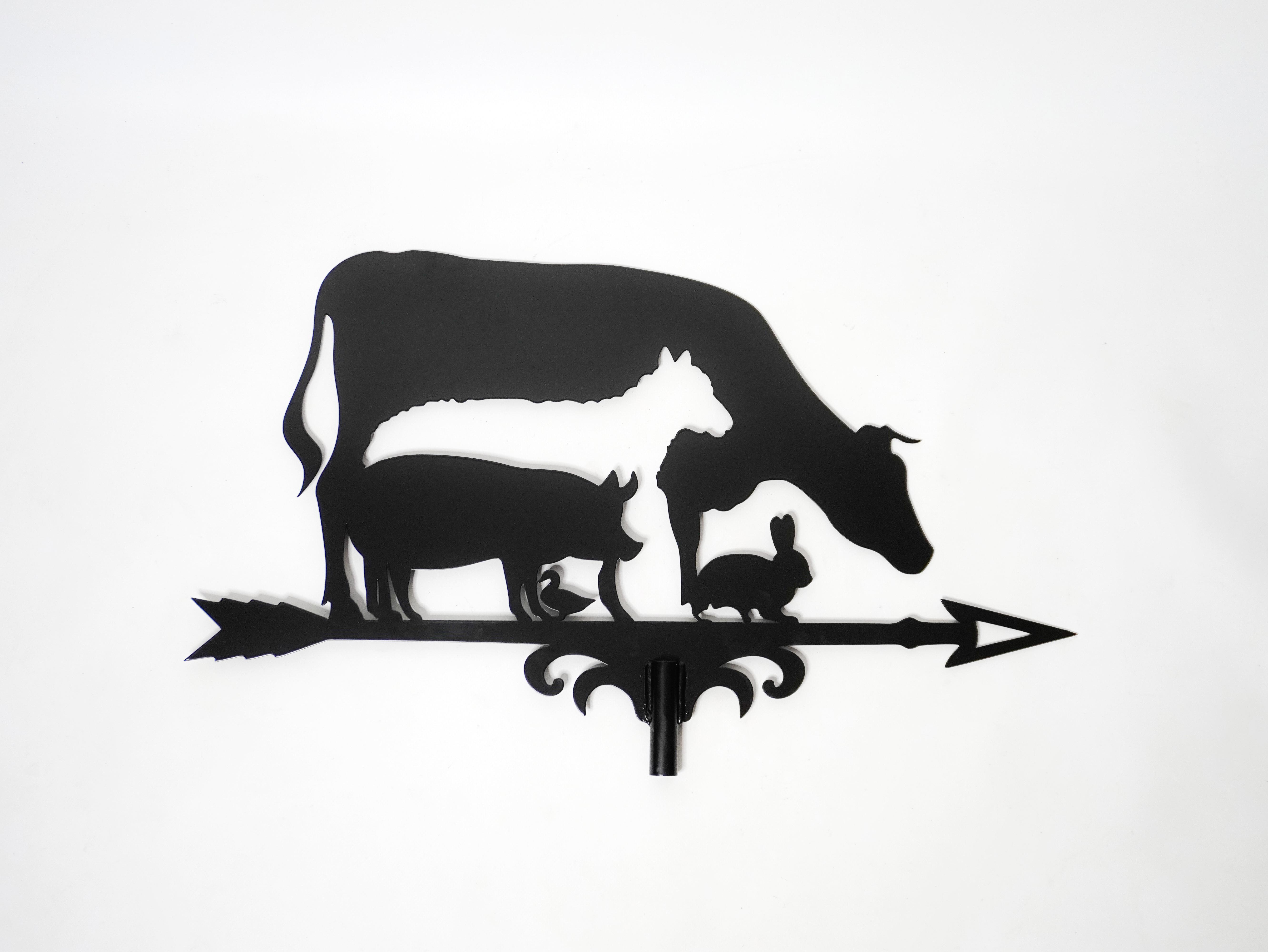 Флюгер на крышу металлический Ферма Черный Флюгер на крышу металлический Ферма Черный