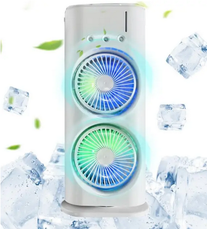 Вентилятор Fan з двома лопатями водою та пультом LED підсвічування 3 швидкості (TR-33) - фото 7 Вентилятор Fan з двома лопатями водою та пультом LED підсвічування 3 швидкості (TR-33) - фото 7