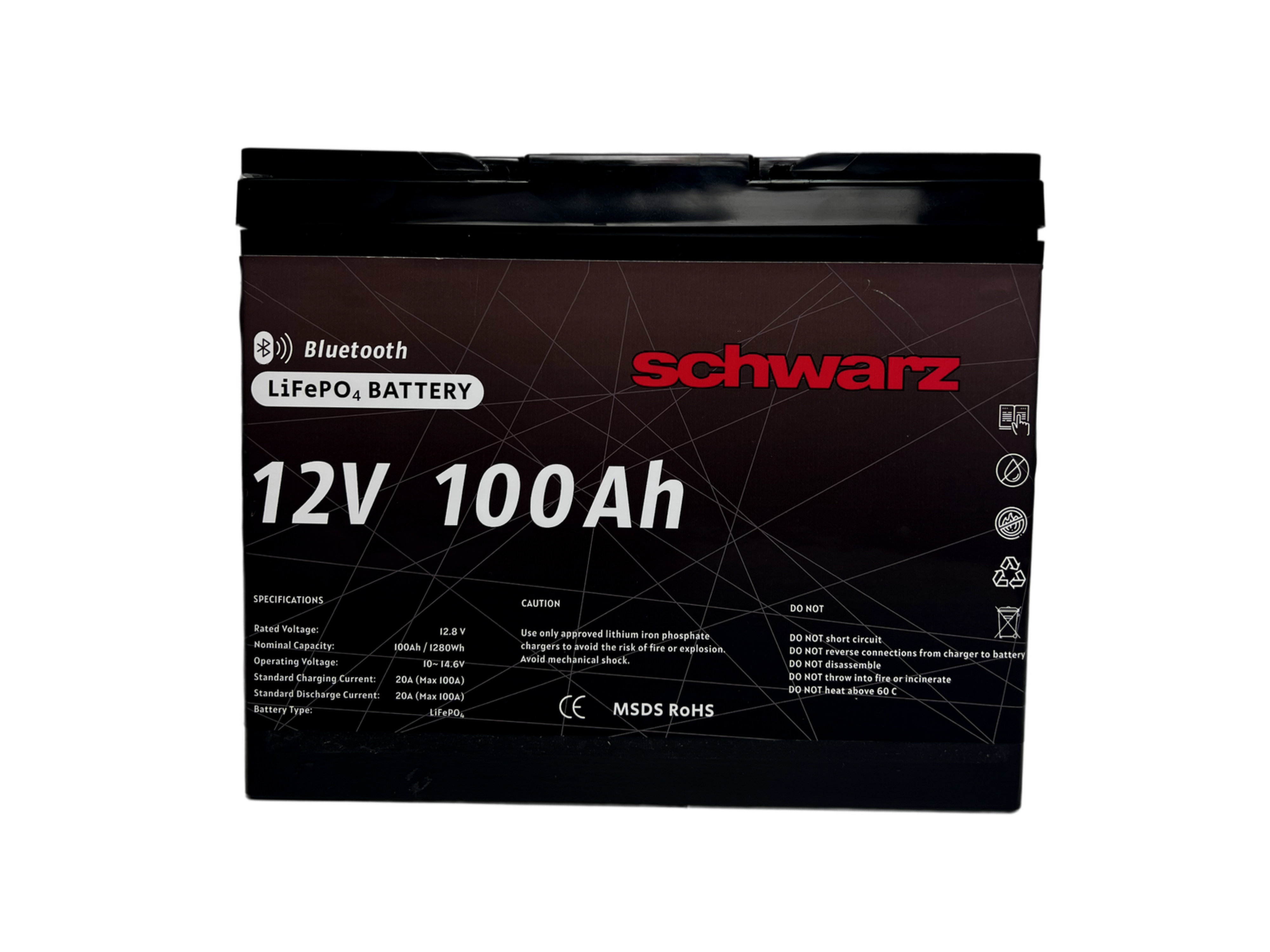 Аккумулятор LiFePo4 Schwarz 12V 100Ah BMS Bluetooth (14082250) Аккумулятор LiFePo4 Schwarz 12V 100Ah BMS Bluetooth (14082250)