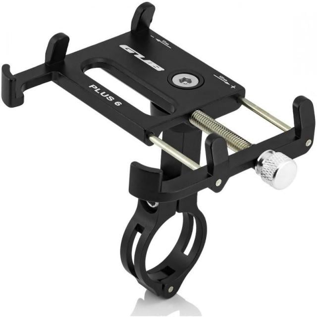 Тримач для телефону на велосипед GUB PLUS 6 на кермо алюмінієвий з поворотним механізмом Чорний (50000347)