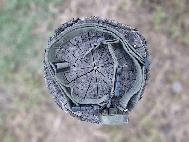 Ремінь триточковий з карабіном та утяжкою Олива (three-point-1-ol) - фото 4 Ремінь триточковий з карабіном та утяжкою Олива (three-point-1-ol) - фото 4