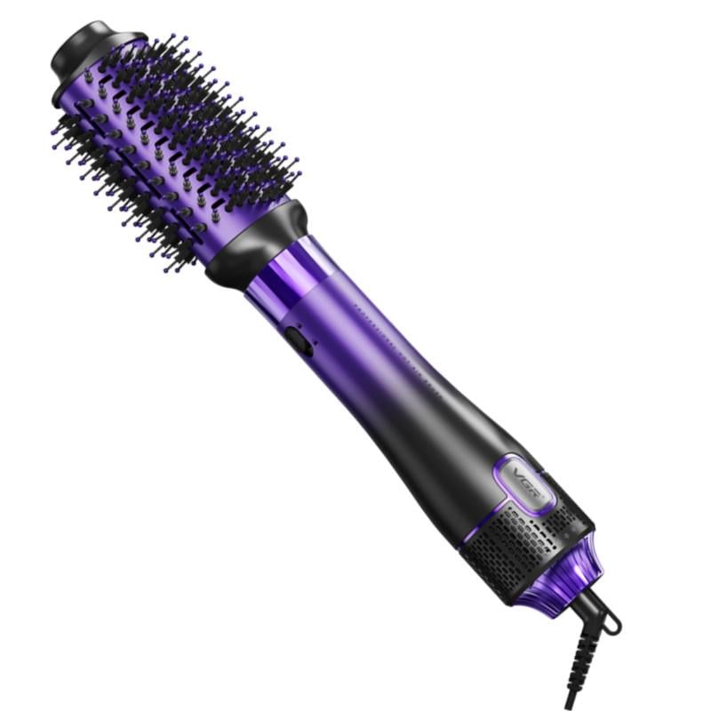Фен-щетка VGR V‑488 8 in 1 Hot Air Brush 8 насадок Purple (29903038)