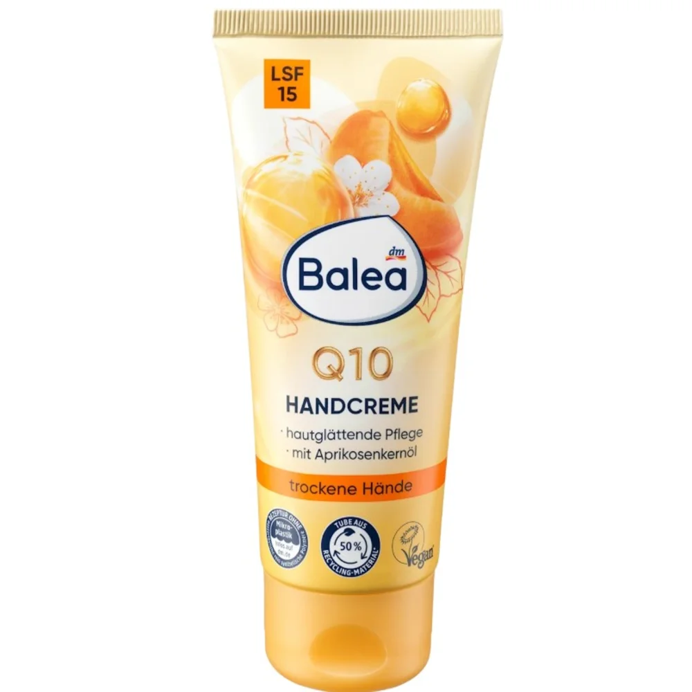 Крем для рук Balea Q10 mit Aprikosenöl с коэнзимом Q10 и SPF 15 100 мл