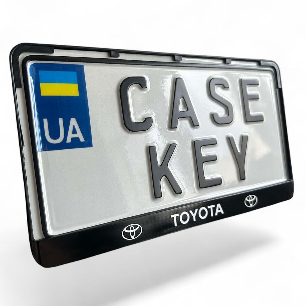 Авторамка США с лакированной печатью Toyota (toramkausa1)