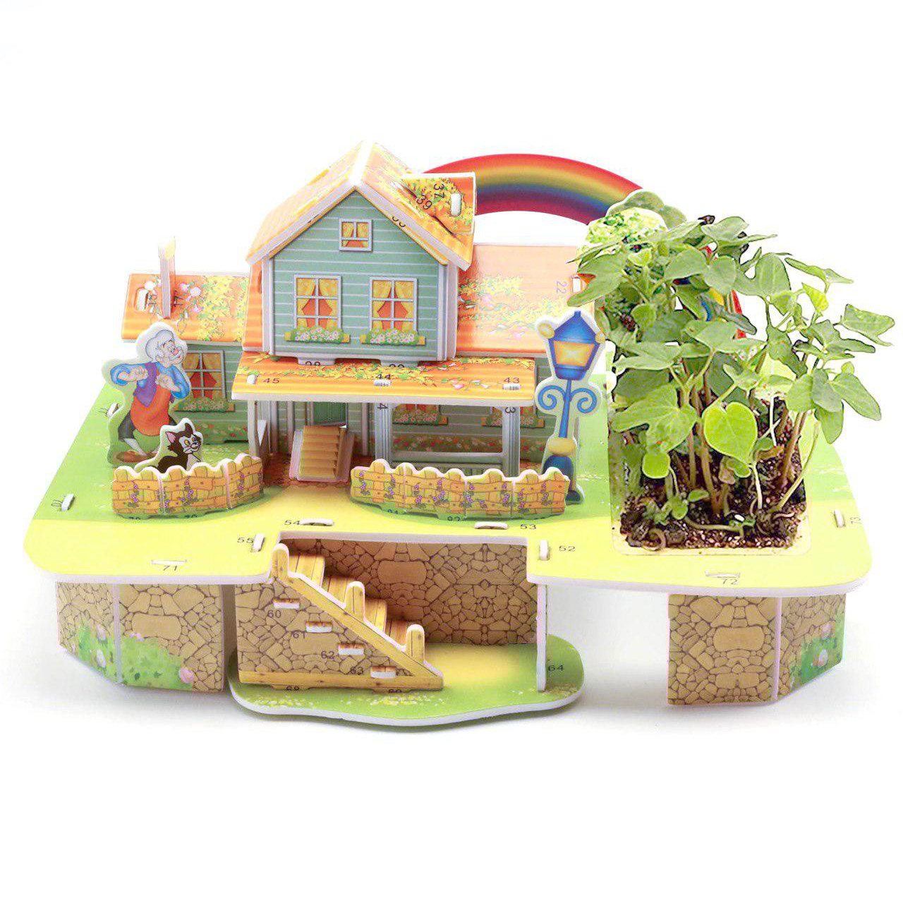 3D Конструктор Mini Zilipoo Rainbow House з живою рослиною
