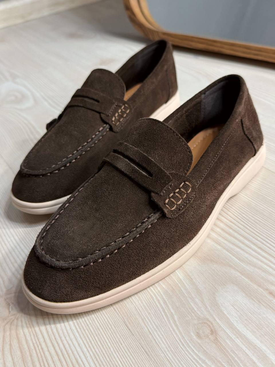 Лофери жіночі Meideli 509-8 з натуральної замші р. 38 Коричневий (6938)