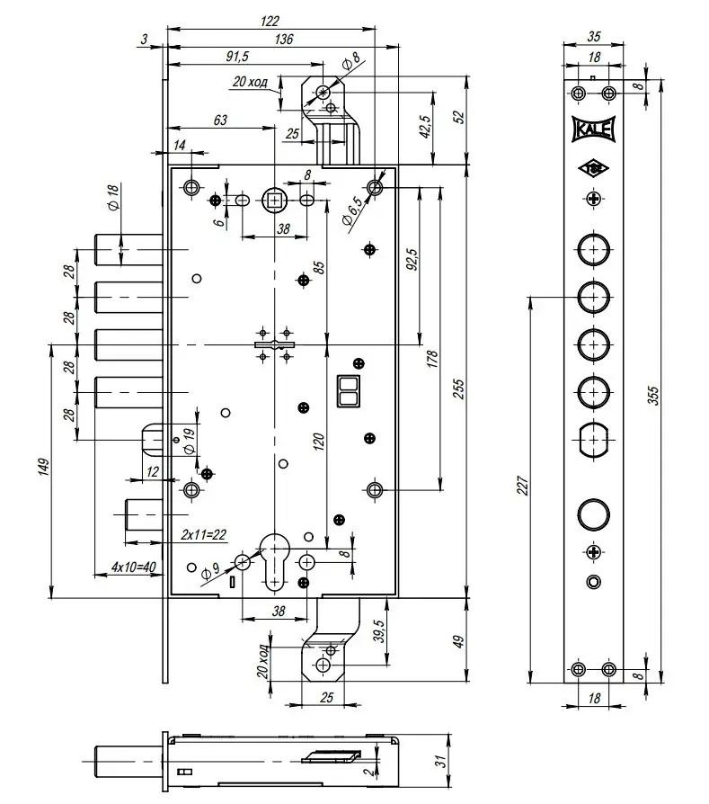 Замок 456 L двухсистемный 5 ключей Хром (1-30175) - фото 4 Замок 456 L двухсистемный 5 ключей Хром (1-30175) - фото 4
