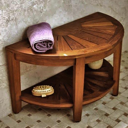 Табурет для ванной из дерева Литони Терракот (ТВН-015432) Табурет для ванной из дерева Литони Терракот (ТВН-015432)