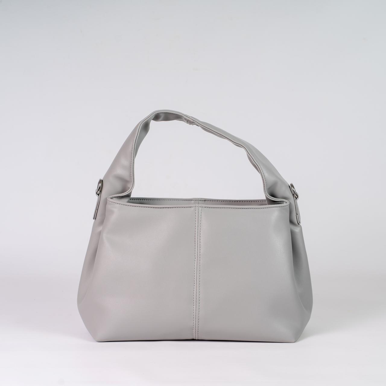 Сумка женская хобо с длинным ремешком KVITUCHA № 52-24 Серый - фото 1 Сумка женская хобо с длинным ремешком KVITUCHA № 52-24 Серый - фото 1