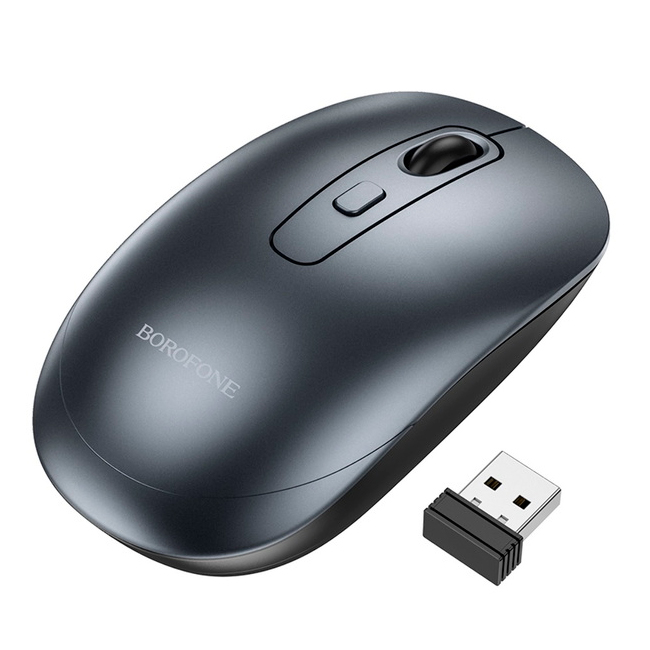 Компьютерная мышка беспроводная Borofone BG13 1600DPI Серый (38826)
