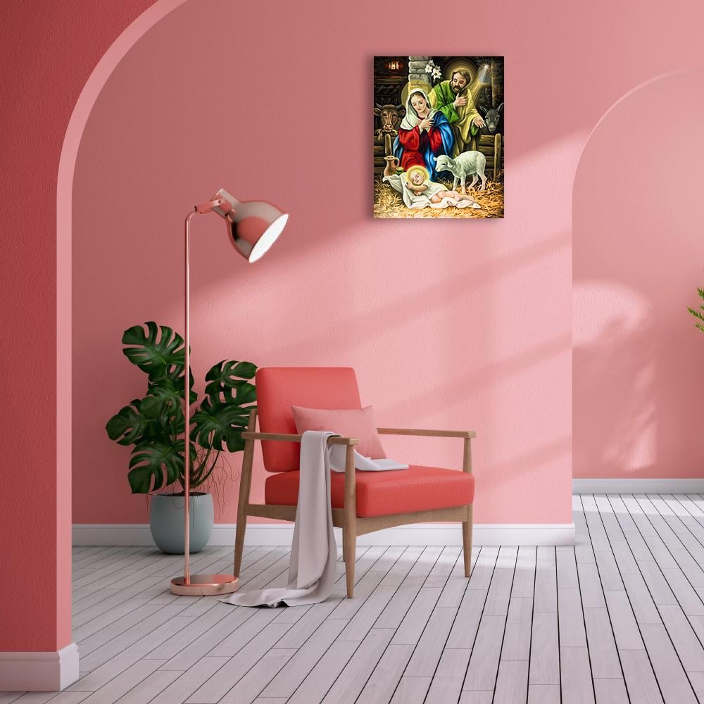 Алмазна мозаїка SHLab Народження Ісуса вишивка камінням DIY-SP103 40x50 см повна викладка (29838) - фото 4 Алмазна мозаїка SHLab Народження Ісуса вишивка камінням DIY-SP103 40x50 см повна викладка (29838) - фото 4