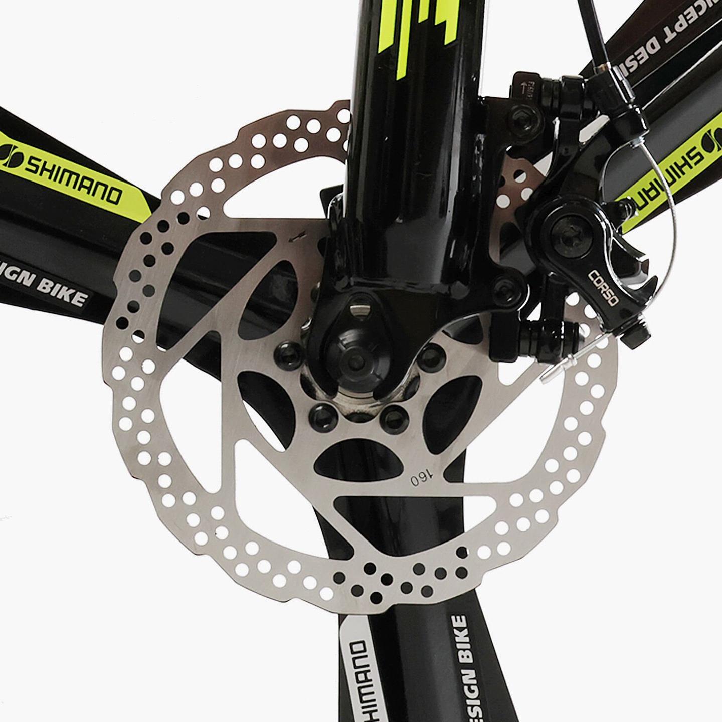 Велосипед горный Corso Evolution алюминиевый литые диски рама 26"/13" Серо-желтый (824568383) - фото 6 Велосипед горный Corso Evolution алюминиевый литые диски рама 26"/13" Серо-желтый (824568383) - фото 6