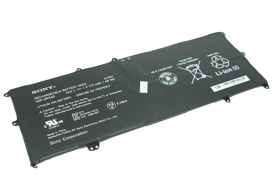 Акумулятор для ноутбука Sony VAIO VGP-BPS40 SVF14 15.0V Black 3170mAh Orig - фото 1