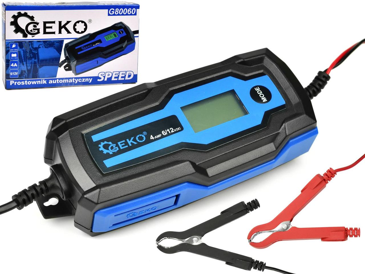 Пристрій зарядний Geko 4 A 6 В/12 В для АКБ - фото 1