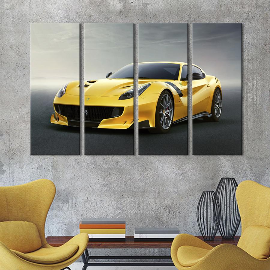 Картина на холсте Гоночный автомобиль Ferrari 149x93 см (1316-41)