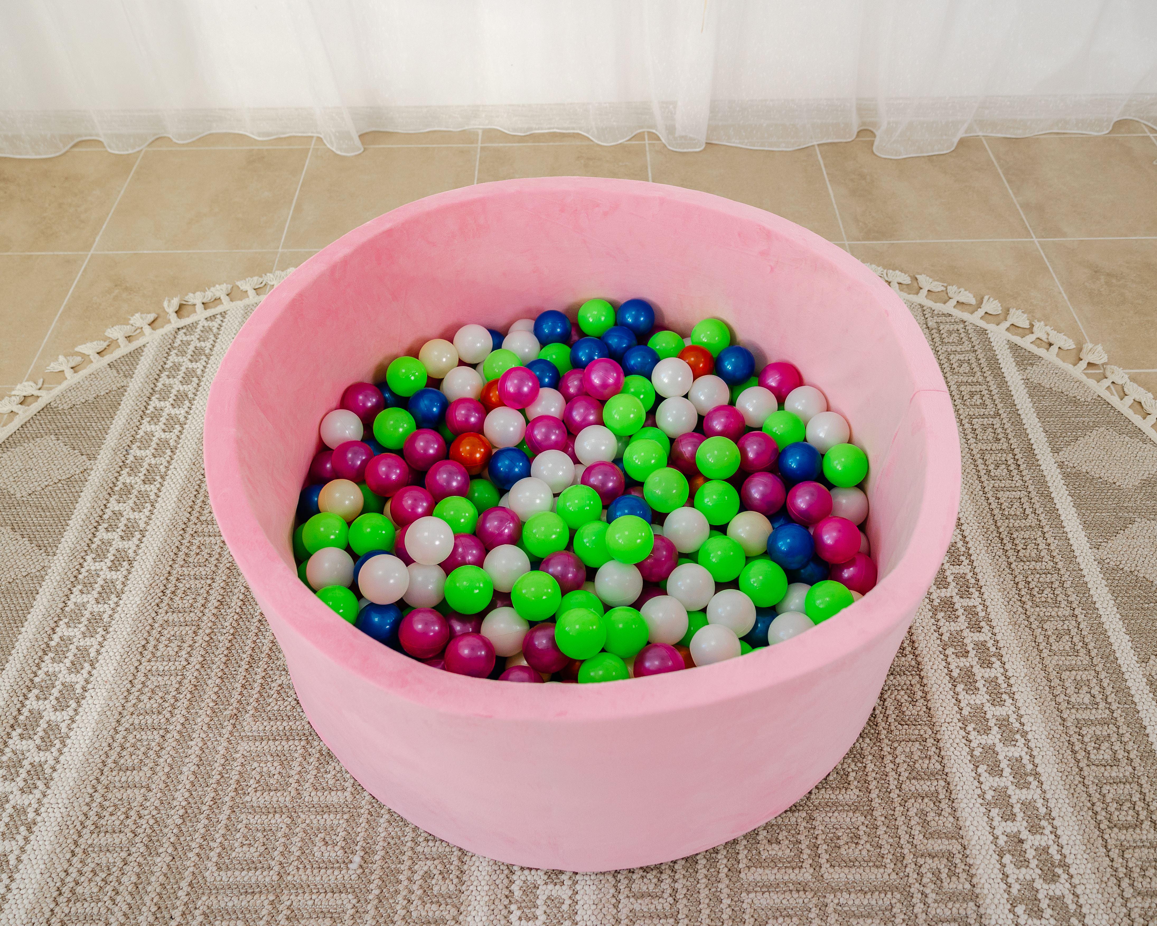 Бассейн сухой для детей с шариками 192 шт. Розовый (0001420)