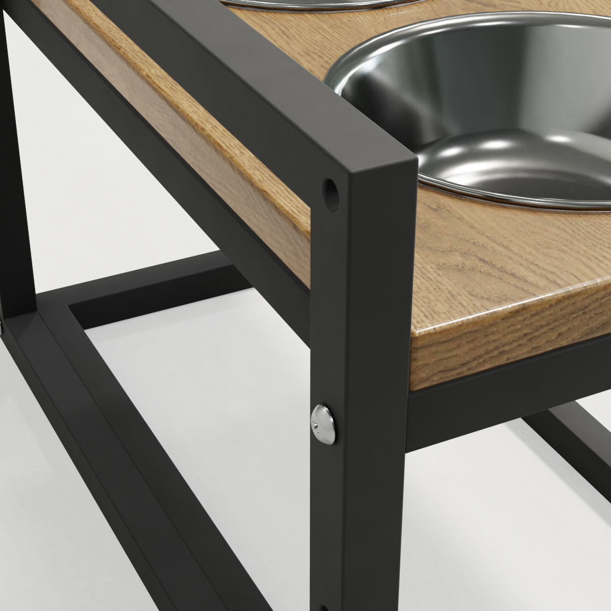 Миски на регулируемой подставке для средних собак Hollky Flex M 2х0,85 л (FM-422530-GRNT) - фото 4