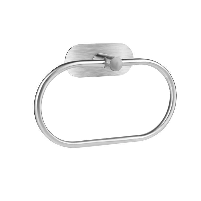 Держатель-кольцо для полотенец самоклеящийся из нержавеющей стали Серебристый (2744675042)