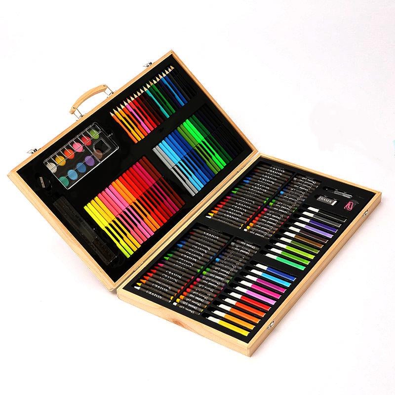 Детский набор для рисования Joyway 180 пр. в деревянном кейсе (RNG-202060)