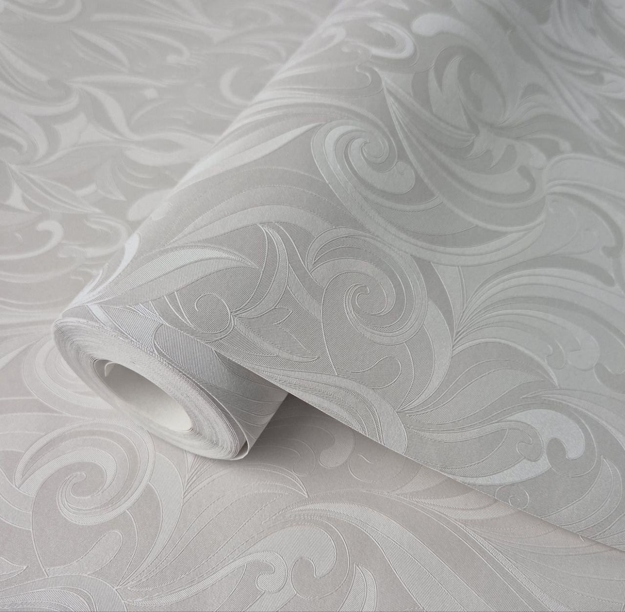 Шпалери вінілові Sintra 520536 з рельєфним малюнком для вітальні/спальні/кабінету 1,06x10,05 м Світло-сірий (2759141192)