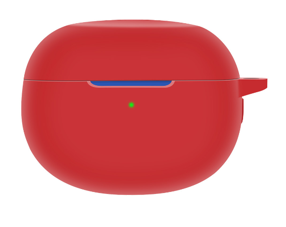 Чохол-накладка DK Silicone Candy Friendly з карабіном для Realme Buds Air 3 Red - фото 1