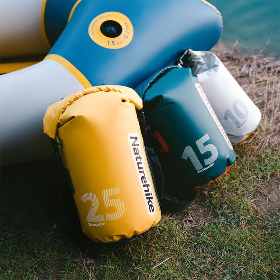 Рюкзак-гермомішок водонепроникний Naturehike CNK2300BS017 IPX6 25 л Темно-зелений (6976023925283) - фото 8 Рюкзак-гермомішок водонепроникний Naturehike CNK2300BS017 IPX6 25 л Темно-зелений (6976023925283) - фото 8