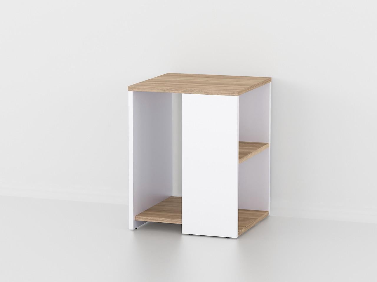 Стол журнальный Forte Lukas 398x513x398 мм Дуб сонома/Белый (id27-0000-64-sonoma-white)