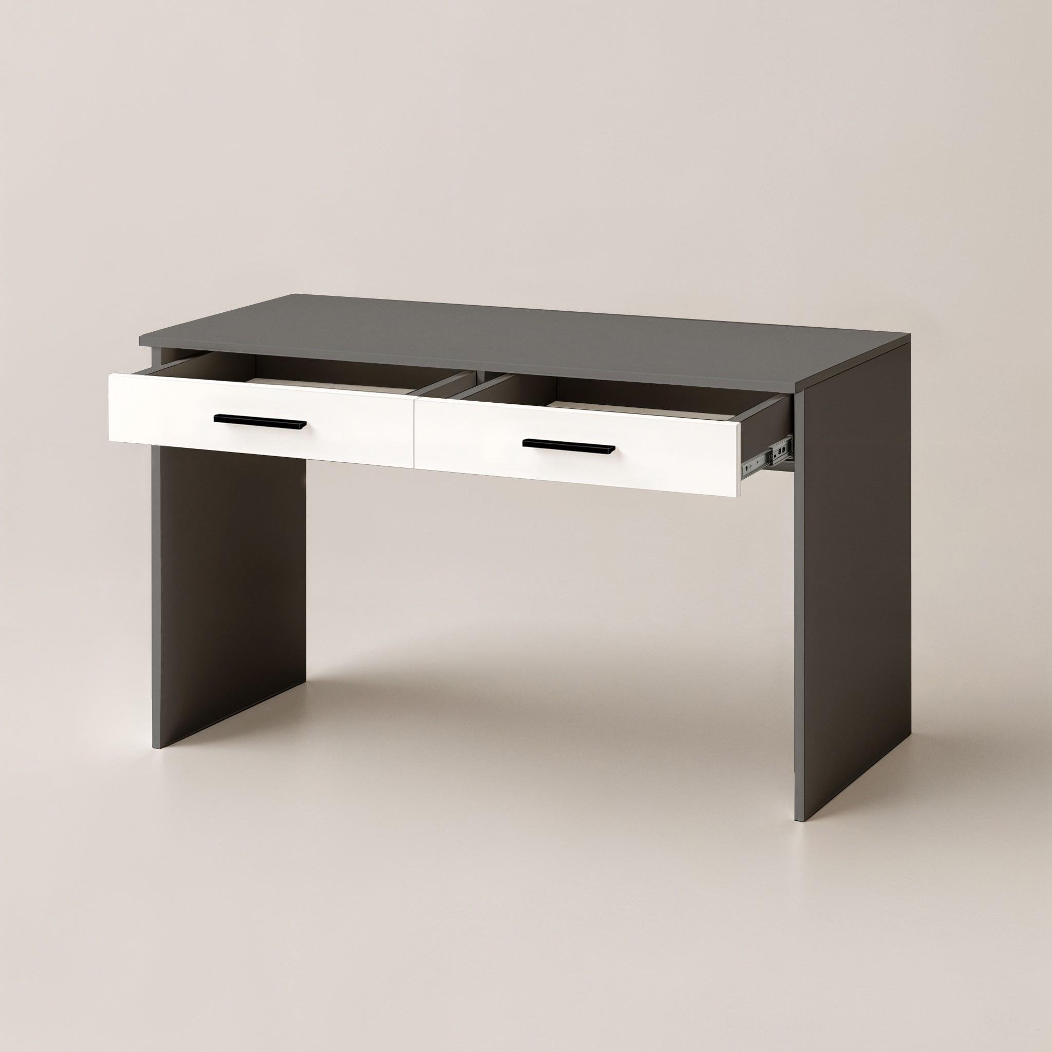Туалетний стіл Amelia 1100х400х760 мм Антрацит/Білий - фото 3