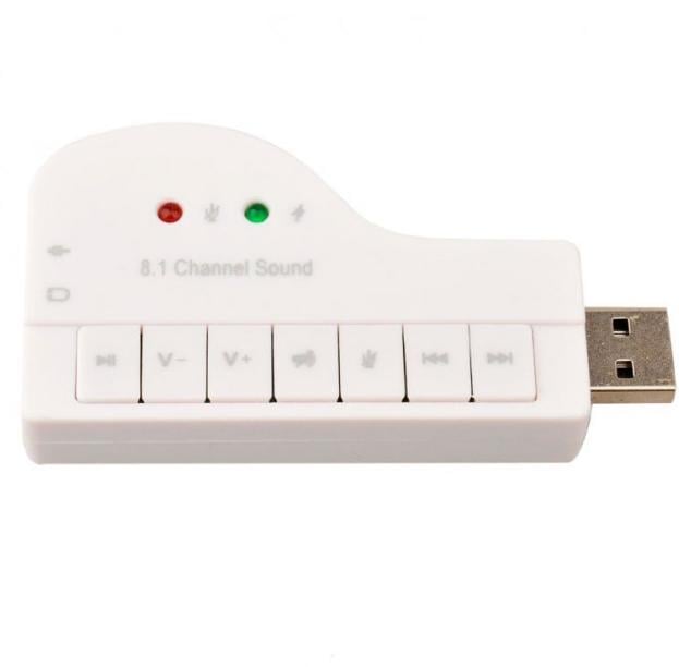 Адаптер-переходник Usb-звуковая карта 8in1 (000019891)