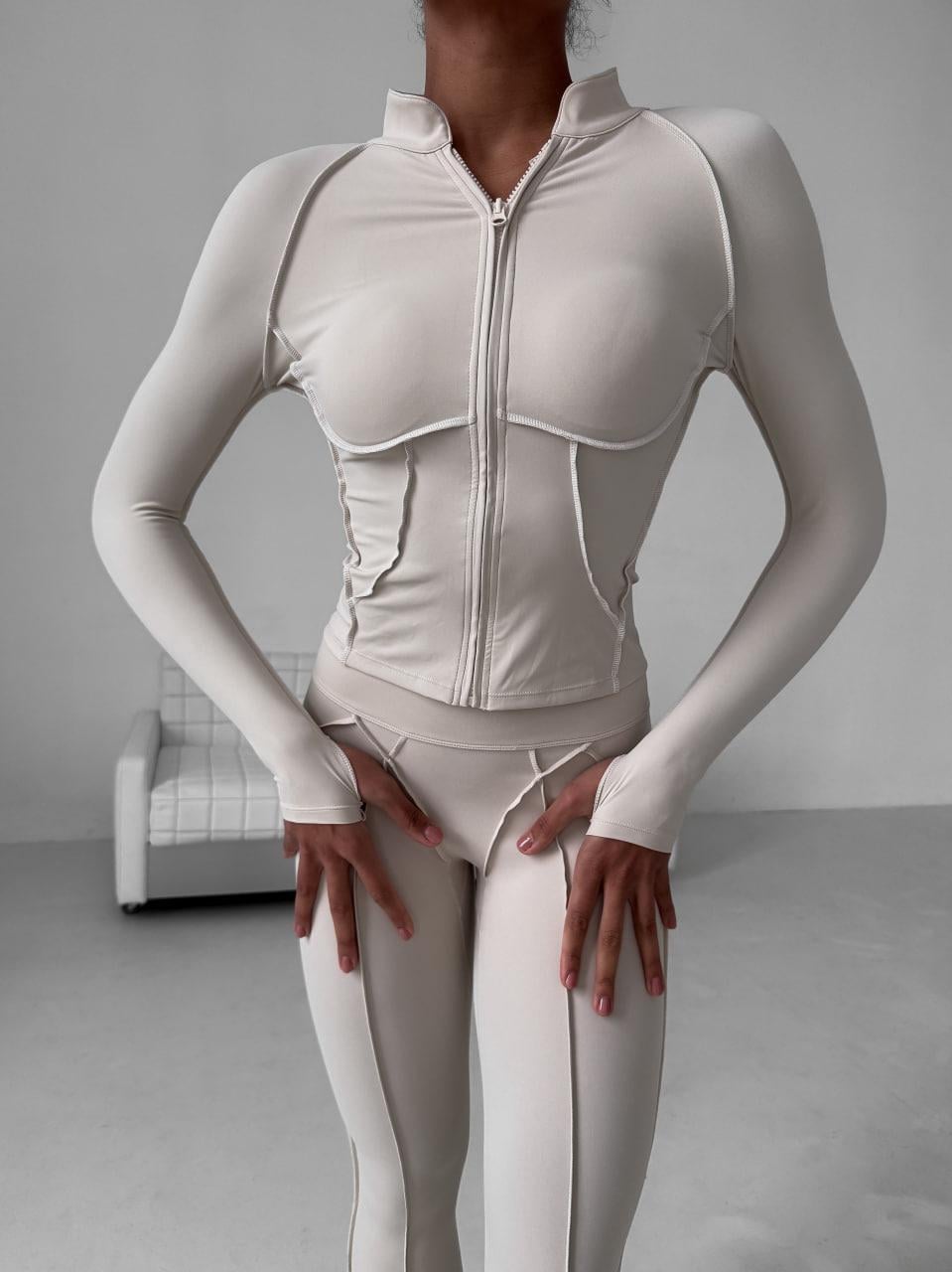 Рашгард з контурними швами S Бежевий (XN02S)