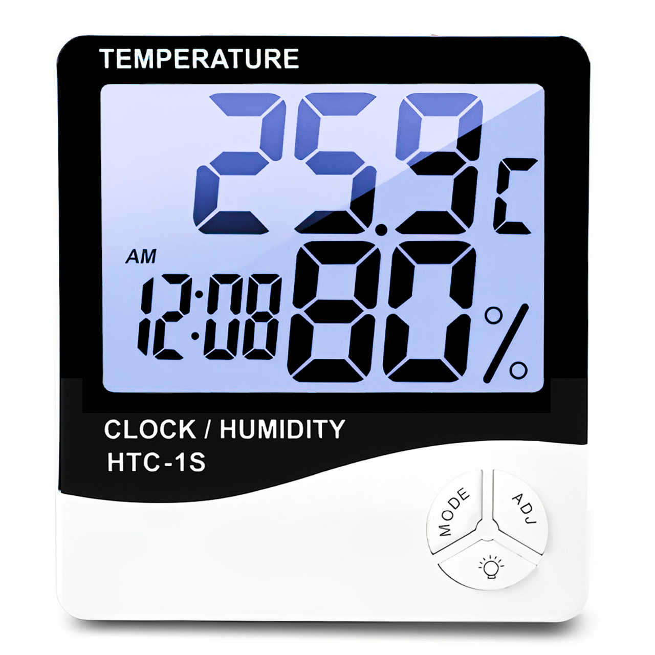 Термометр-гигрометр электронный Uchef HTC-1s с подсветкой дисплея комнатный с часами - фото 8 Термометр-гигрометр электронный Uchef HTC-1s с подсветкой дисплея комнатный с часами - фото 8