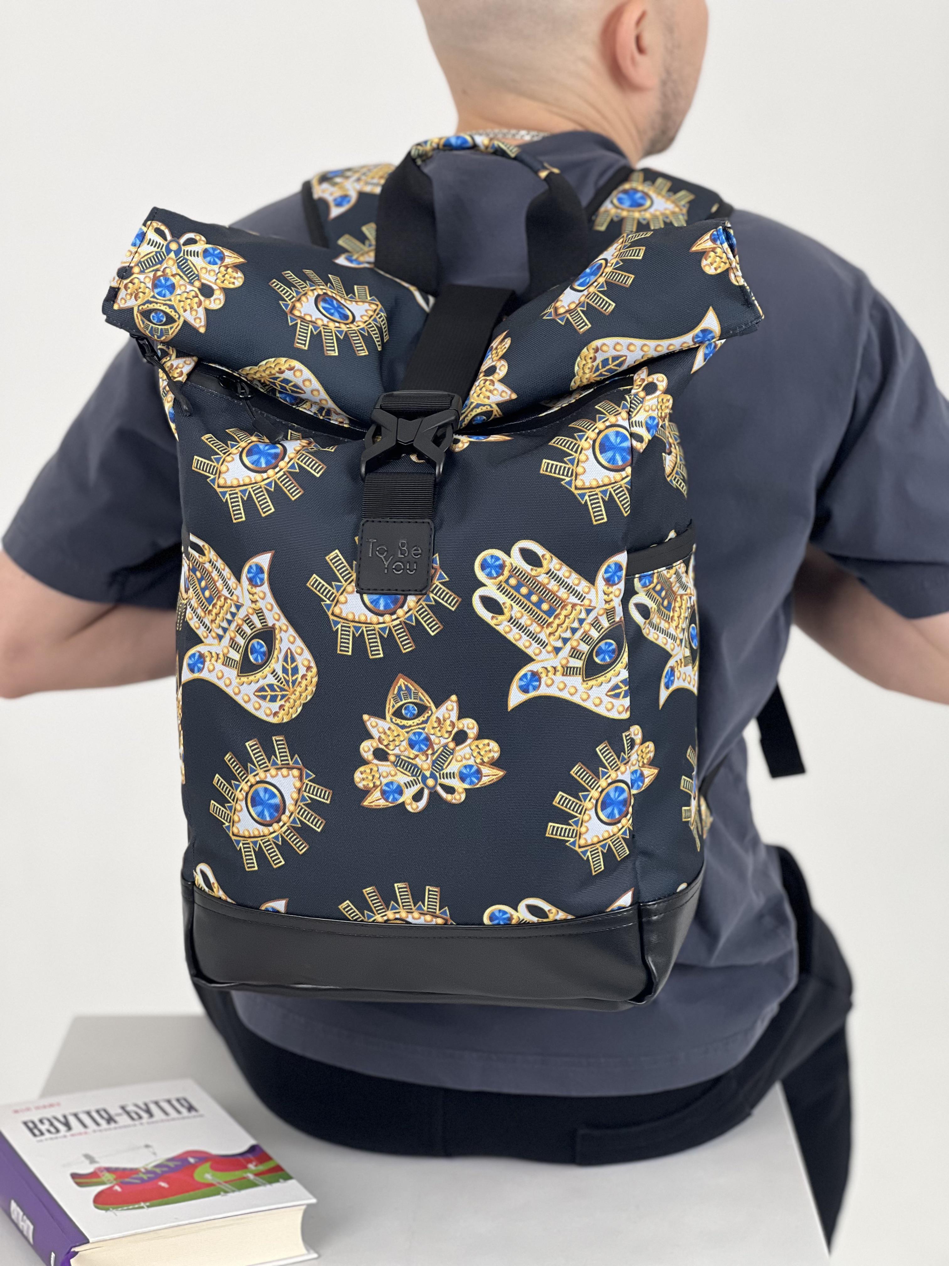 Рюкзак трансформер Tobeyou Rolltop Travel Eyes 20 л (418448298)