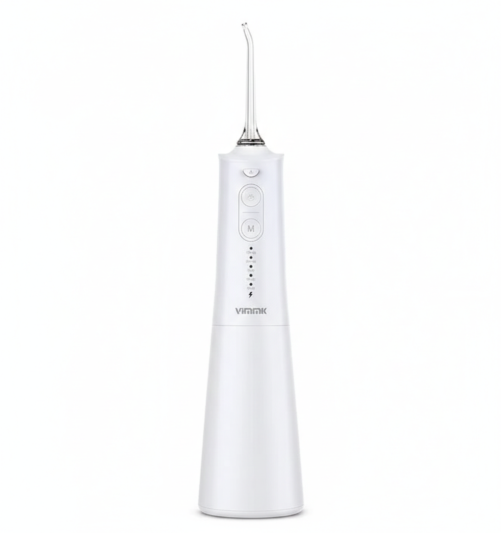 Ирригатор аккумуляторный Vimmk 8 насадок 5 режимов IPX7 300 мл Белый (9/242)
