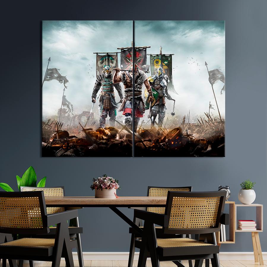 Настенний декор Викинг против самурая For Honor 165x122 см (A146-2)