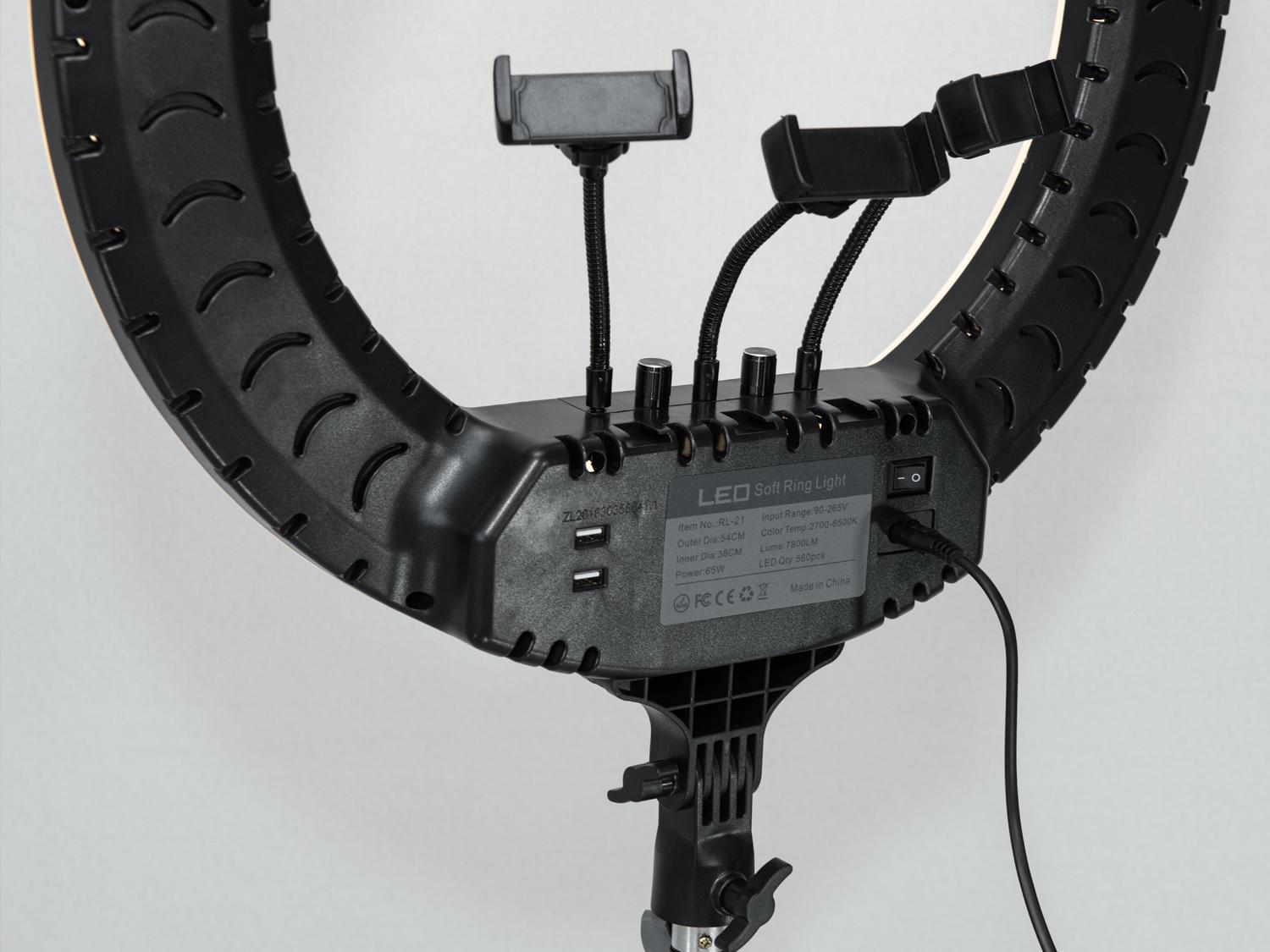 Кольцевая лампа с пультом без штатива 45 см 220 В (SL-RL-21) - фото 3 Кольцевая лампа с пультом без штатива 45 см 220 В (SL-RL-21) - фото 3