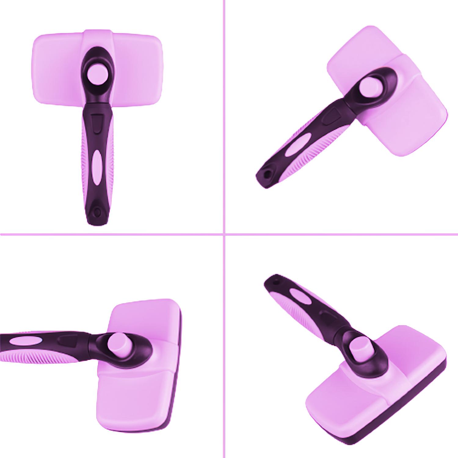 Расческа Pet Slicker Brush для собак и кошек Розовый - фото 5