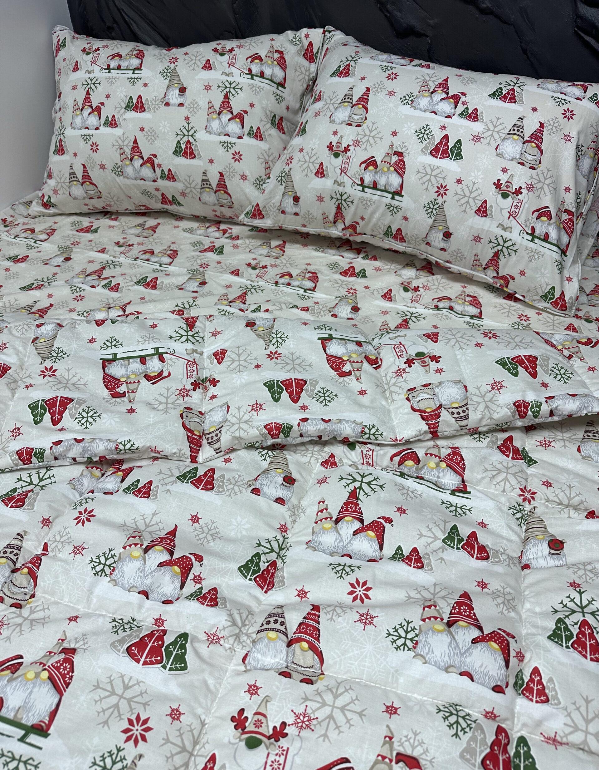 Комплект постельного белья Comfort Home X-mas Gnomes новогодний демисезонный 180х210 см - фото 3