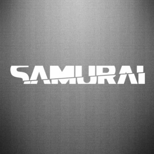 Наклейка Samurai Cyberpunk 30x4,1 см Белый (21559970)