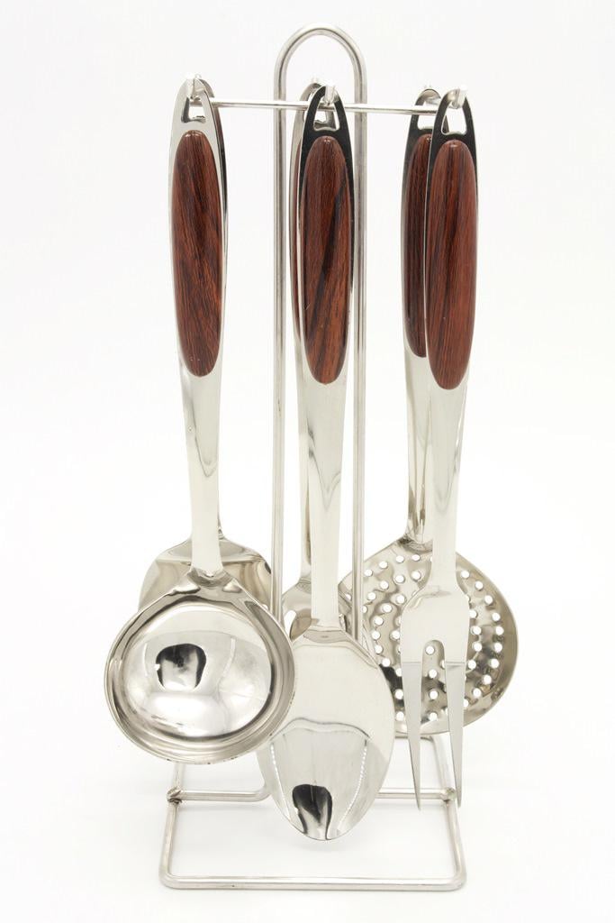 Кухонний набір A-Plus 0227 7 пр. з дерев'яними ручками (DR001323)