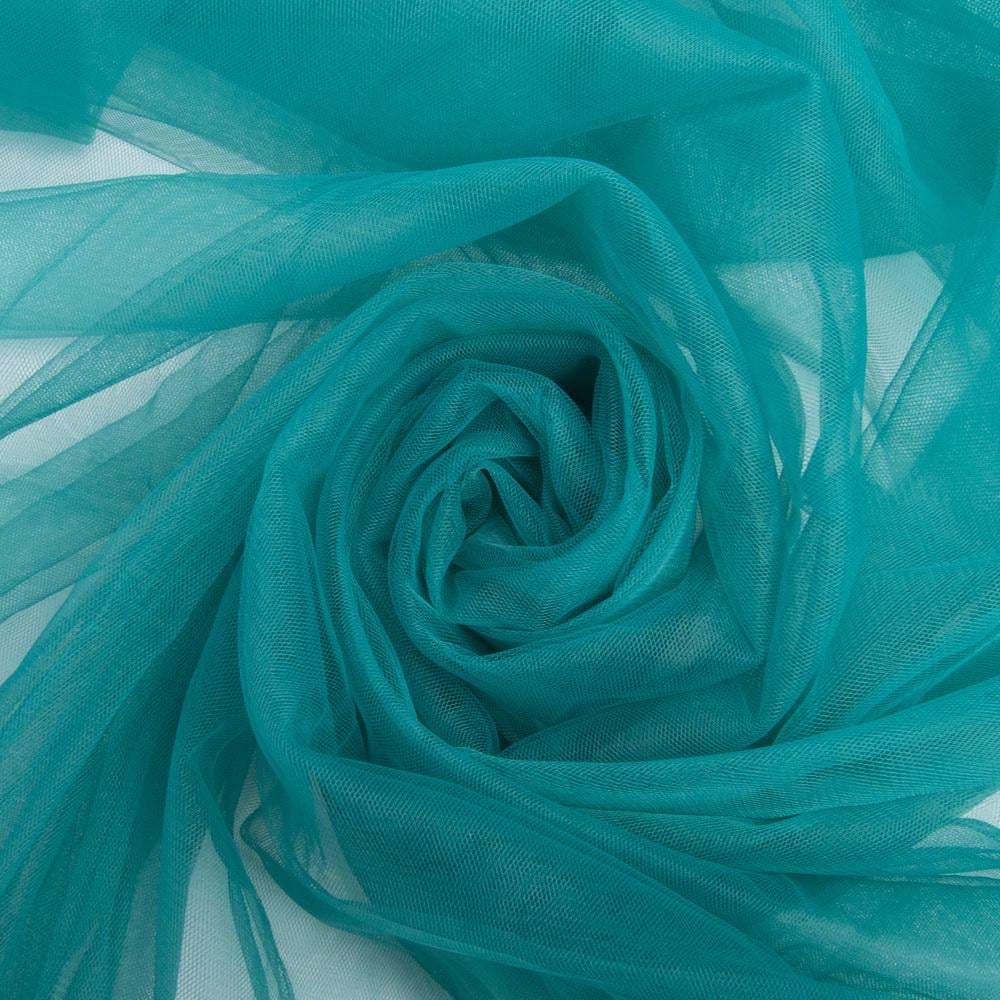 Тканина фатин V-H35 євро 3,0 м Темна бірюза (23706) - фото 1 Тканина фатин V-H35 євро 3,0 м Темна бірюза (23706) - фото 1