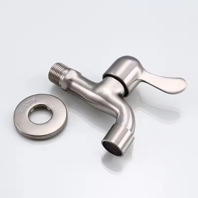 Кран поливочный для холодной воды настенный из нержавеющей стали SUS304 Zerix BIB-001 (ZX5687) - фото 4 Кран поливочный для холодной воды настенный из нержавеющей стали SUS304 Zerix BIB-001 (ZX5687) - фото 4