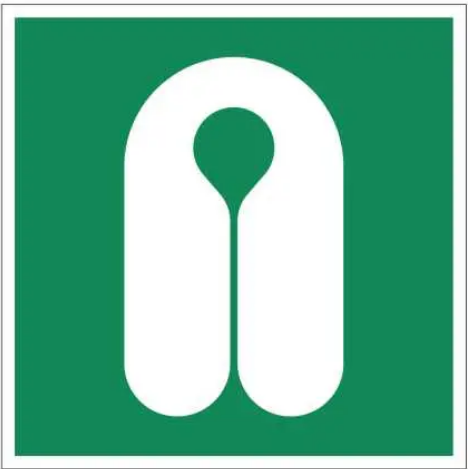 Знак Спасательный жилет Зеленый (д-9059)