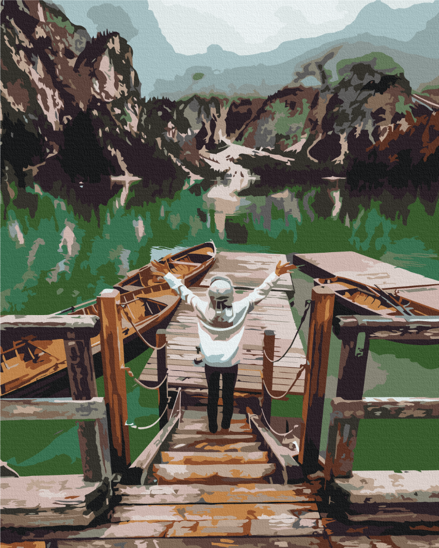 Картина по номерам Brushme Премиум Путешественница на озере Брайес 40x50 см (PBS52566) Картина по номерам Brushme Премиум Путешественница на озере Брайес 40x50 см (PBS52566)