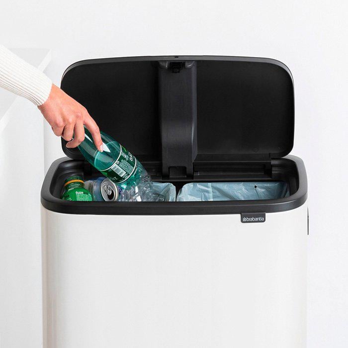 Бак для сміття Brabantia Bo Touch Bin Hi 2х30 л Білий (130601) - фото 6