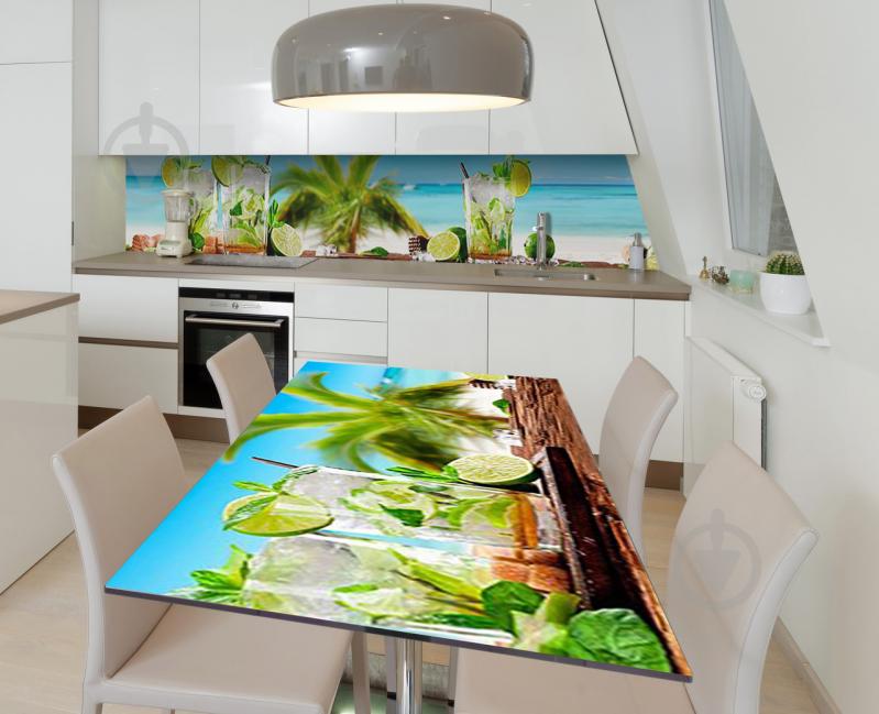 Наклейка 3Д виниловая на стол Zatarga «Тропический мохито» 650х1200 мм (Z183398/1st)