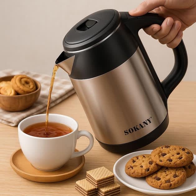 Електрочайник Sokany SK-SH-1051 2000 Вт 2,5 л Коричневий (28263800) - фото 3