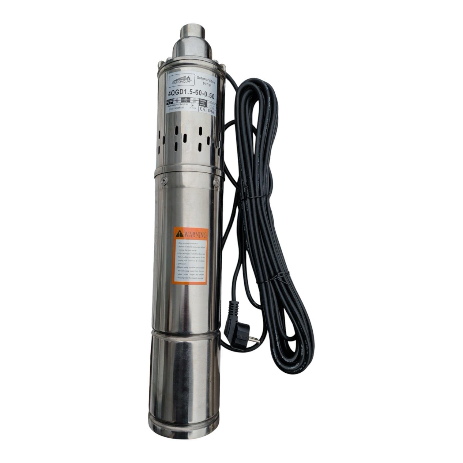 Глубинный насос Euroaqua 4 QGD 1,5-60-0,5 kw (00-00009654)