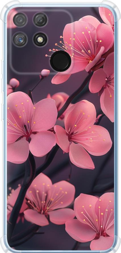 Чехол на Realme Narzo 50A Пурпурная сакура (6075sp-2514-42517)