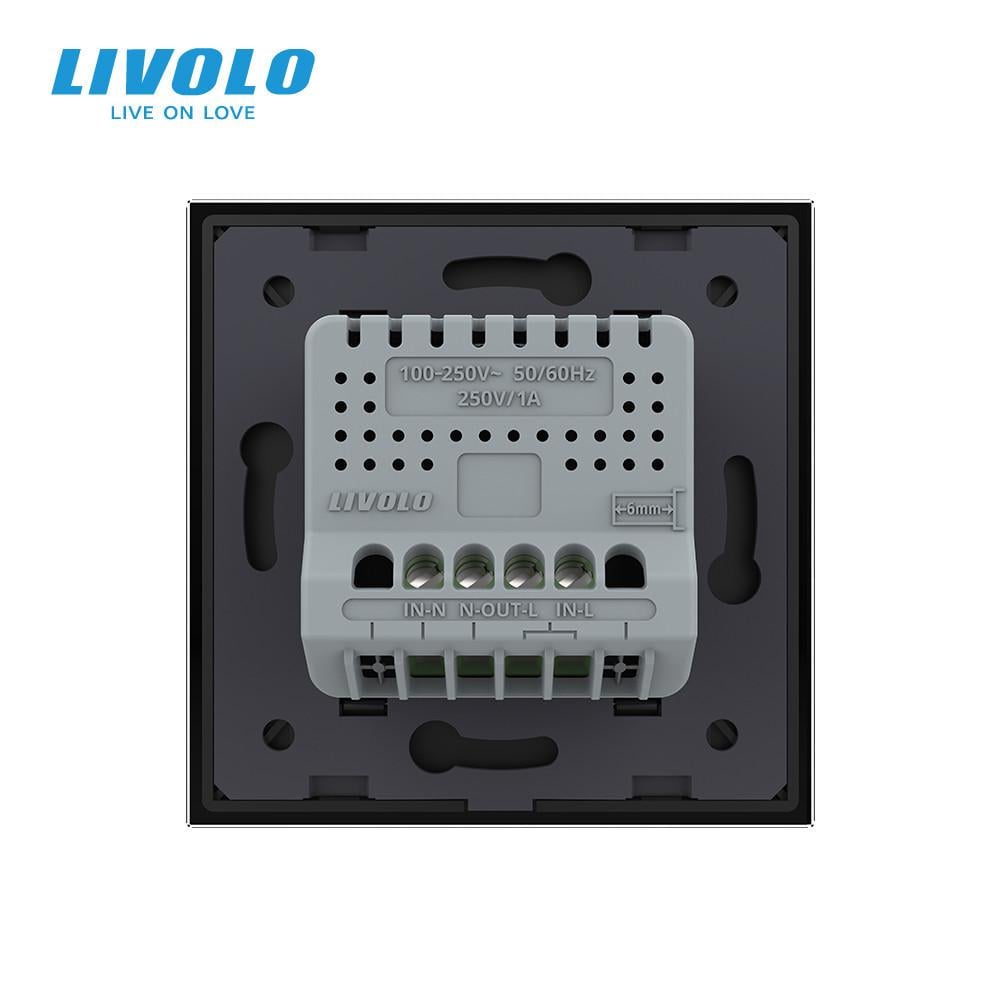 Вимикач безконтактний Livolo 1 сенсор Sense Чорний (VL-C7FCU1-2BP) - фото 5