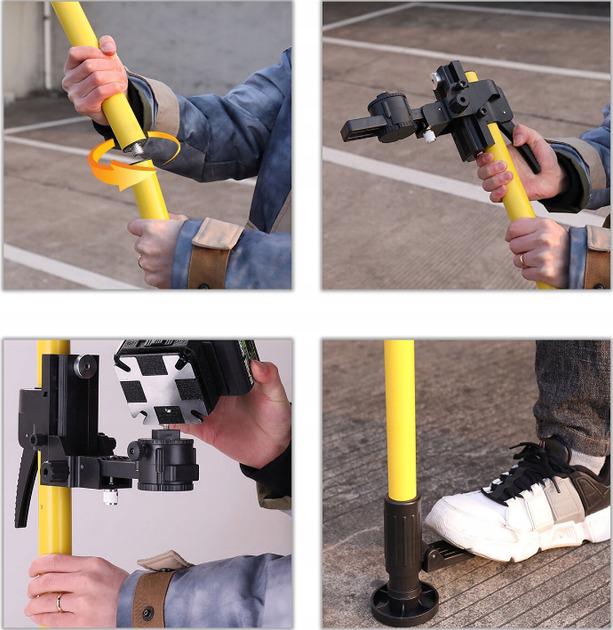 Штанга для лазерного рівня телескопічна 4,4 м (184775476) - фото 5 Штанга для лазерного рівня телескопічна 4,4 м (184775476) - фото 5